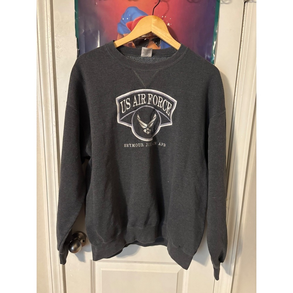 M.J. Soffe US Air Force Seymour Johnson AFB Sweatshirt Charcoal Grey Mens XL USA